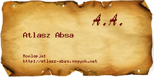 Atlasz Absa névjegykártya